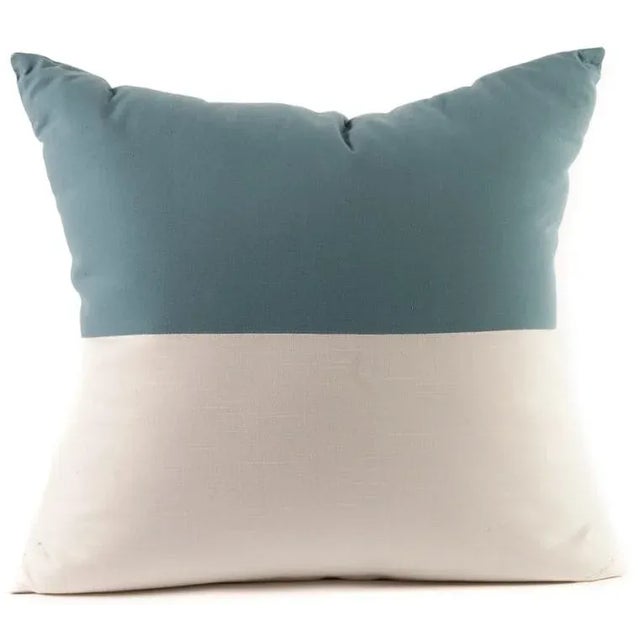 Nautical Graphic Half & Half "Flag" Pillow For Sale - Image 3 of 3