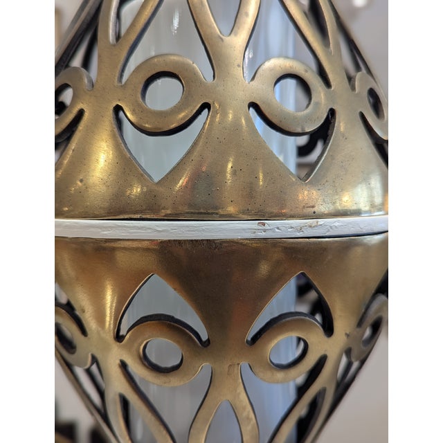 1960s Space Age Pierced Metal Table Lamp For Sale - Image 9 of 9