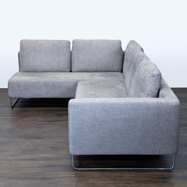 Modern Bensen Canyan Modern Gray Sectional Sofa With Metal Legs For Sale - Image 3 of 7