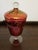 1940s Bohemian Hand Blown Ruby Flashed Compote With Lid For Sale - Image 4 of 8