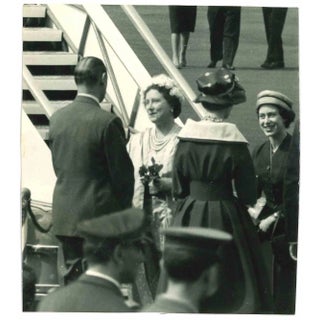 Associated Press Photographer, Queen Elizabeth II and Queen Mother, Vintage Photograph, 1950s For Sale