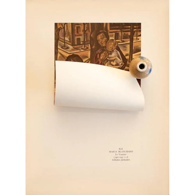 Farmhouse 1951 After Maria Blanchard "The Basket Maker", First Edition Parisian Lithograph For Sale - Image 3 of 8