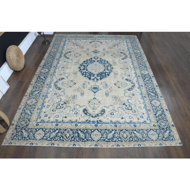 Vintage Persian Hand-Knotted area rug is a semi-antique vintage area rug. The '70s Eastern region of Anatolian's unique...