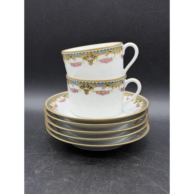 Limoges Porcelain Tea Set, 1950s, Set of 15 For Sale - Image 13 of 14