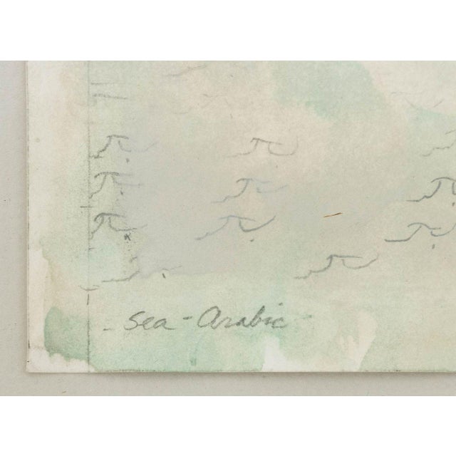 Jane Logemann "Sea Arabic" Watercolor, 1999 For Sale - Image 4 of 6