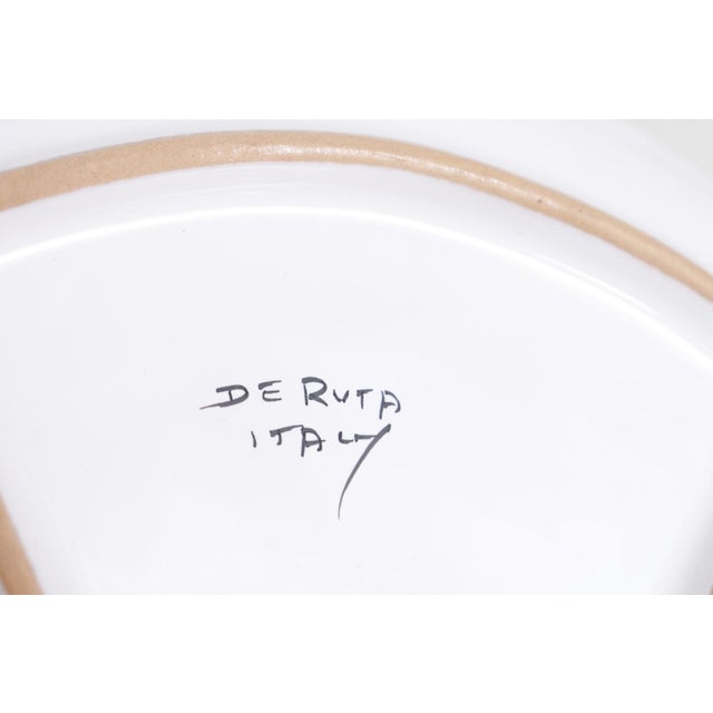 Late 20th Century Deruta Italian Majolica Antipasto Serving Tray For Sale - Image 9 of 9