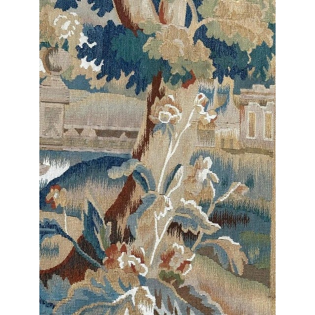Handwoven Landscape with River and Birds Tapestry in the style of Aubusson, 2000 For Sale - Image 12 of 18