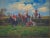 Realism Mid-20th Century Salvator Domingo - Horse Racing Scene, Oil on Canvas For Sale - Image 3 of 5