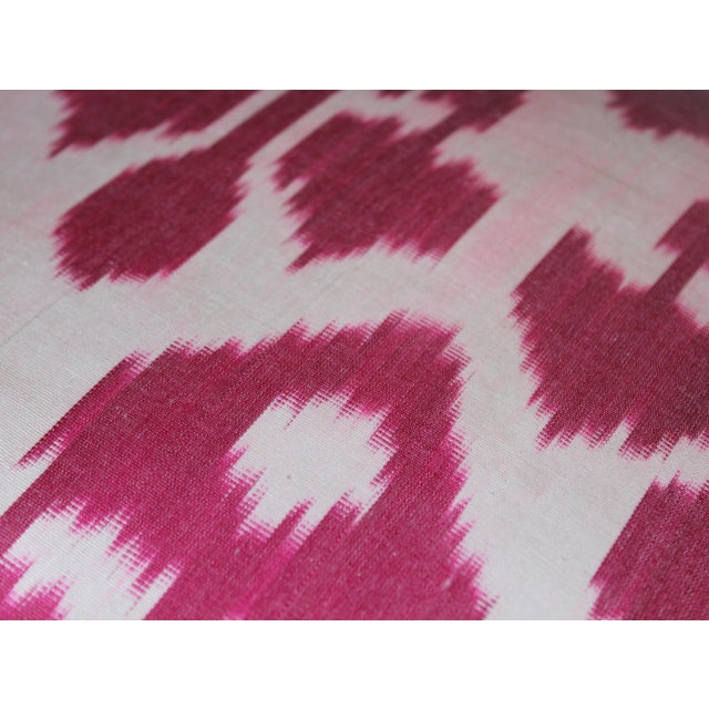 Contemporary Contemporary Silk Ikat Pillow Cover Bohemian Pillow Throw Pillow For Sale - Image 3 of 7