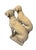 Traditional Pair of Vintage Weathered Cast Stone Seated Pointer Garden Statues For Sale - Image 3 of 12