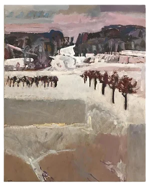 Jean Krillé, Paysage enneigé Tableau No. 50, 1986