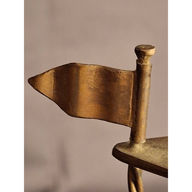 Rare 18thC Antique Brass Havdalah Compendium Spice Box Tower Adjustable Candle For Sale - Image 15 of 18