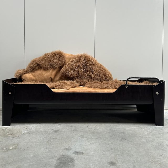 Daybed with Carine Boxy Upholstery by Jules Wabbes, 1960s For Sale - Image 4 of 8