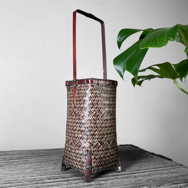 Japanese Ikebana Flower Basket, 1960s For Sale - Image 10 of 14