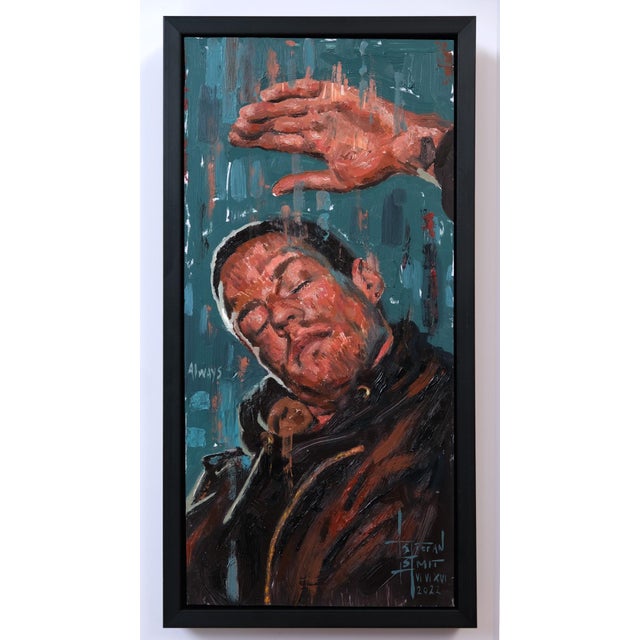 In "Always," a figure is captured in a moment of introspection, their expression conveying a deep sense of contemplation....
