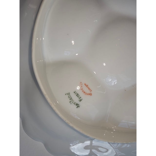 French Oyster Plates Collection of Eight French Haviland Limoges For Sale - Image 3 of 9