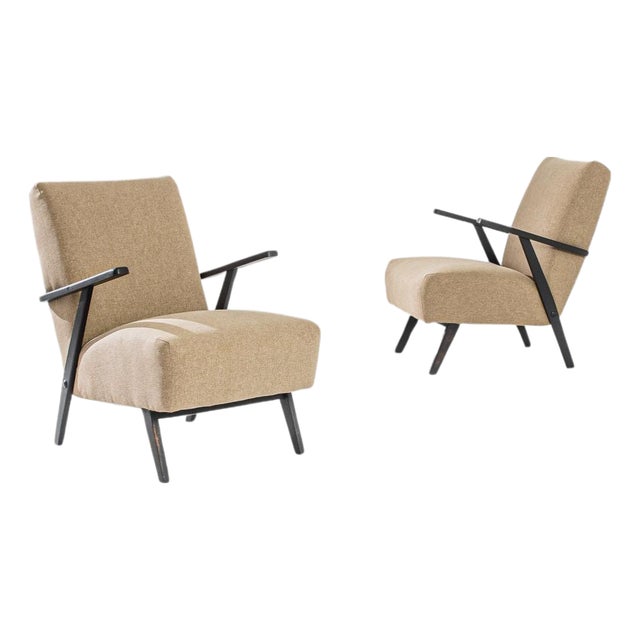 1960s Czech Wooden Armchairs, - A Pair For Sale