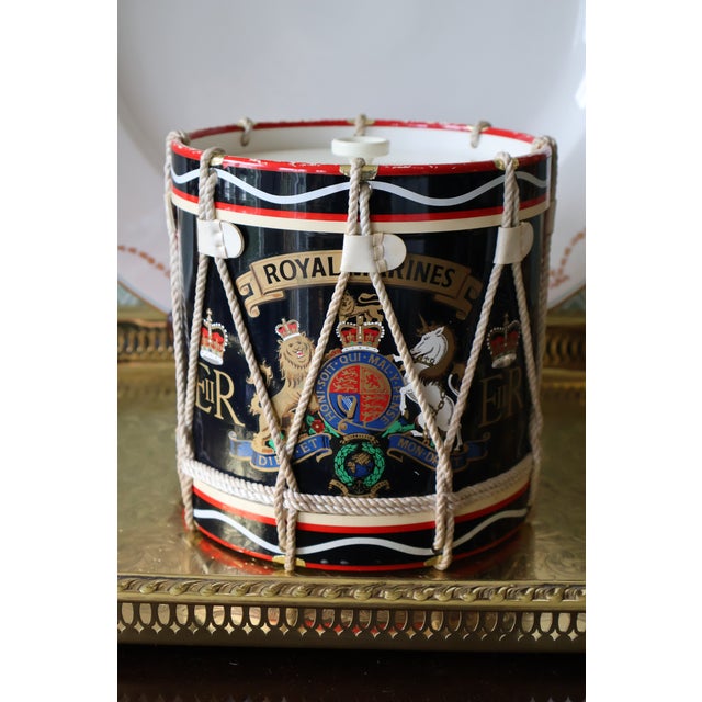 Vintage English Royal Marines Eiir Regimental Drum Ice Bucket For Sale In Washington DC - Image 6 of 18