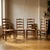 Rustic Ladder Back Dining Chairs in Oak and Rush Seats, Belgium, 1960s, Set of 4 For Sale - Image 4 of 4