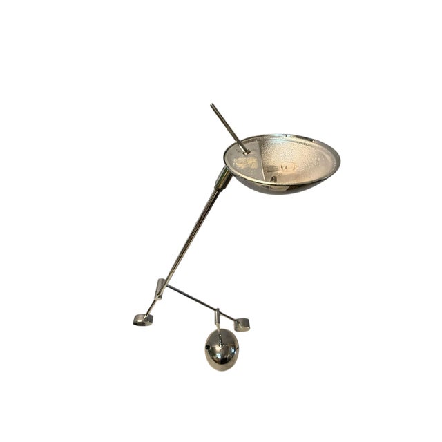 Metal Minimalist Counterweight Desk Lamp in Chrome from Sölken Leuchten, 1970s For Sale - Image 7 of 18