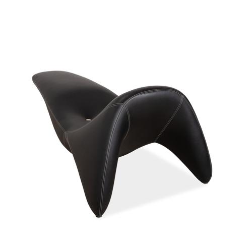 Modern Colani in Lounger Dark Brown Vegan Leather from Kusch+Co For Sale - Image 3 of 4