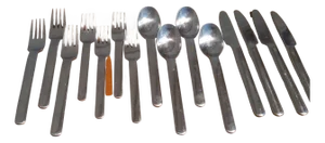 Late 20th Century Dansk Stainless Steel Flatware Set- 15 Pieces