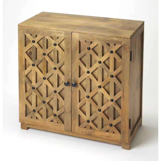 Corona Mango Wood Console Light Brown Chairish