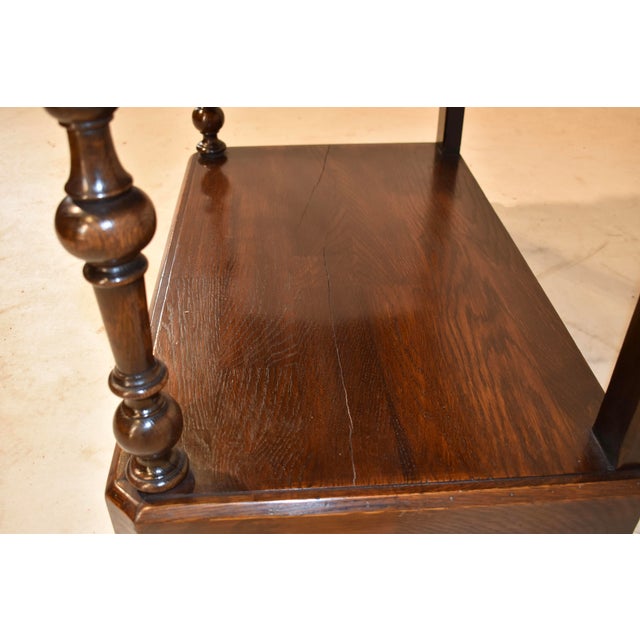 Brown 19th Century English Oak Console or Side Table For Sale - Image 8 of 11