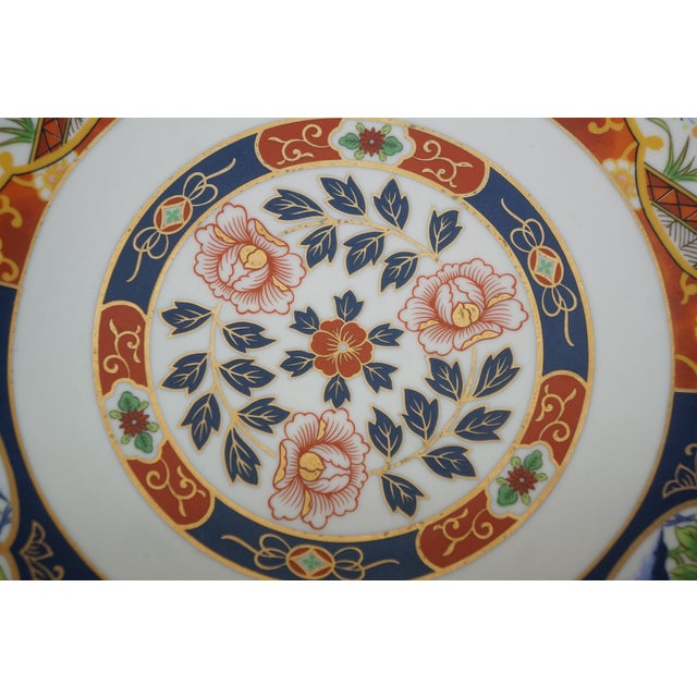 Mid 20th Century 20th Century Japanese Imari Porcelain Centerpiece Fruit Serving Bowl 12" For Sale - Image 5 of 11