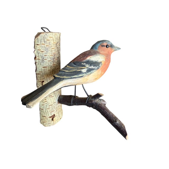 Wood carved bird from Austria. A form of folk art called viechtau.