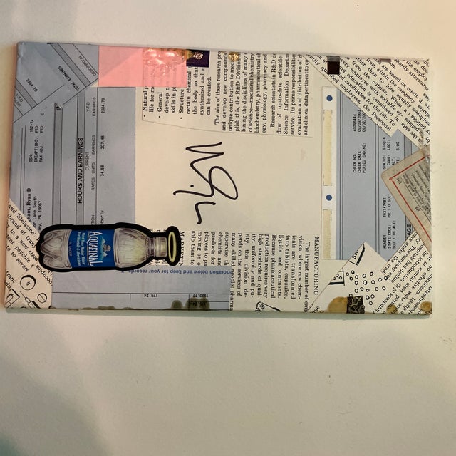 Abstract Contemporary Original Wayne Cunningham Abstract “Hands Across America “Collage For Sale - Image 3 of 3