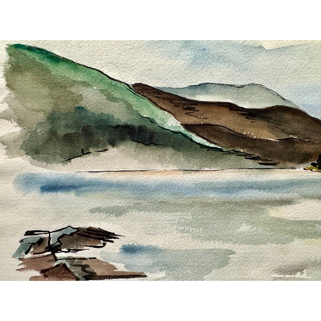 Original watercolor on paper by Henry Emil Salloch, also known as Heinz Emil Salloch, the German-born American artist and...