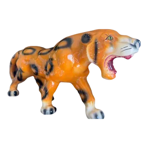 Mid 20th Century Vintage Ceramic Tiger Statue