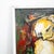 Mid Century Modern Oil Painting Abstract Expressionism Red Green Black Signed For Sale - Image 4 of 10
