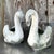Vintage Coastal Patinated Cast Concrete Swans - a Pair For Sale - Image 9 of 9