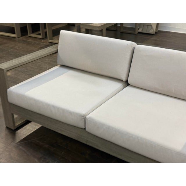 Gray West Elm Portside Outdoor Sofa For Sale - Image 8 of 12