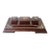 Antique Rosewood Desk Stand Inkwell Set Silver Mounted Writing Stand For Sale