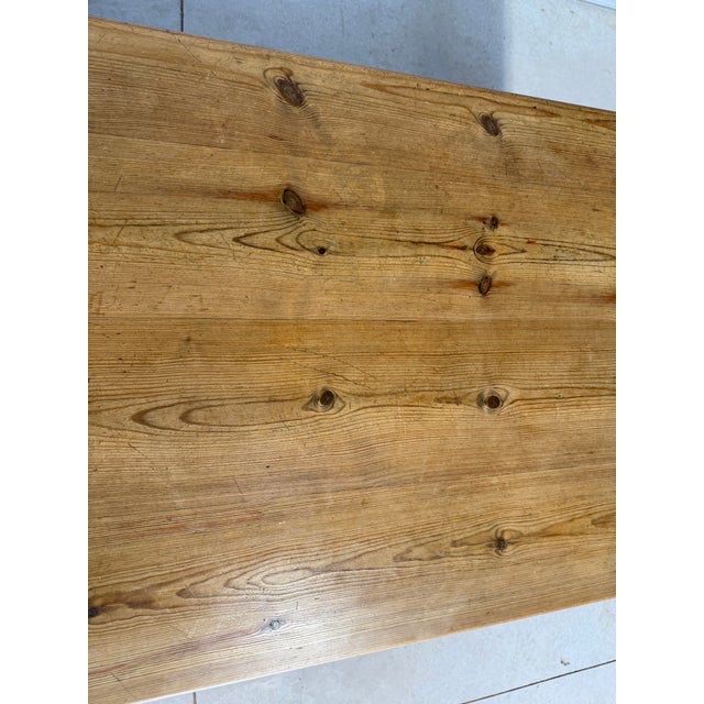 Antique Pine Desk / Table With Two Drawers From England For Sale - Image 11 of 18