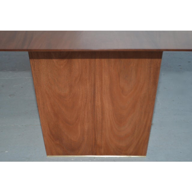 Ken Petersen Dining Table in Solid Bookmatched Mahogany, Custom Made by Petersen Antiques For Sale - Image 4 of 11