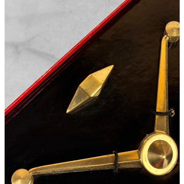 Brass Mid-Century Atomic Ranch Brass Door Knocker by Yale - Old/New Stock For Sale - Image 8 of 11