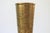 Mid-Century Modern Vintage Hand-Etched Solid Brass Trumpet Vase For Sale - Image 3 of 7