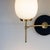 Glass and Brass Wall Lamps, 1950s, Set of 2 For Sale - Image 5 of 7
