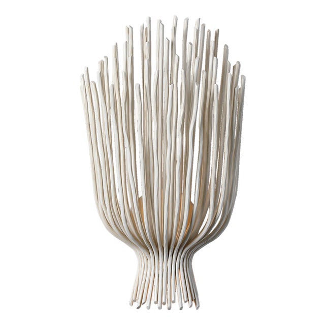 Chapman & Myers for Visual Comfort Signature Astra 17" Sculpted Sconce in Waxed Plaster For Sale