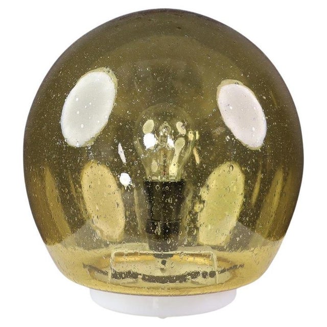 Mid-Century Golden Murano Glass Table Lamp, Italy, 1970s For Sale - Image 10 of 10