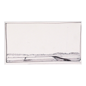 A Cloudless Sky - Line Drawing Landscape in Ink on Paper by Laurence Sisson