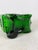 Glass Green Glass Comical Car Decorative Bottle with Man in Hat as Top from Empoli, Italy, 1960s For Sale - Image 7 of 11
