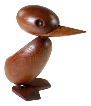 Vintage Danish Wooden Duck Figurine by Hans Bolling Torben Orskov, 1950