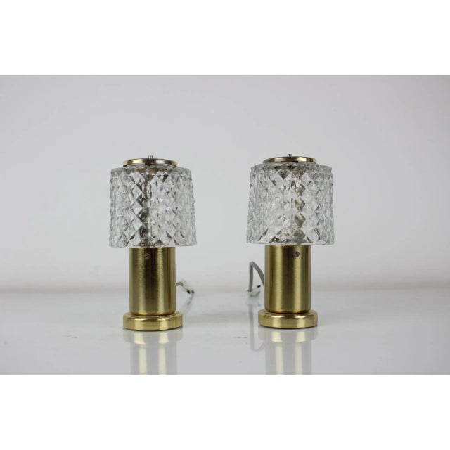 Mid-Century Modern Mid-Century Gold Table Lamps by Kamenický Šenov, 1970s, Set of 2 For Sale - Image 3 of 10