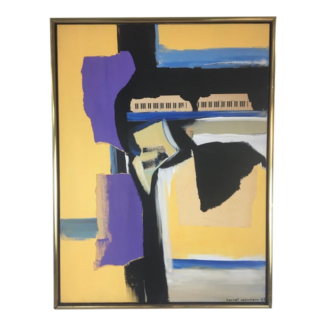 Mixed Media Vintage Painting For Sale