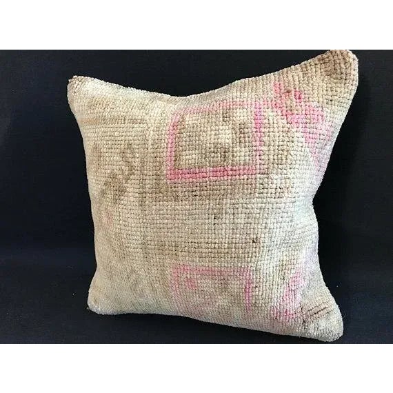 Turkish Handwoven Wool Oushak Vintage Pillow Case For Sale - Image 3 of 11